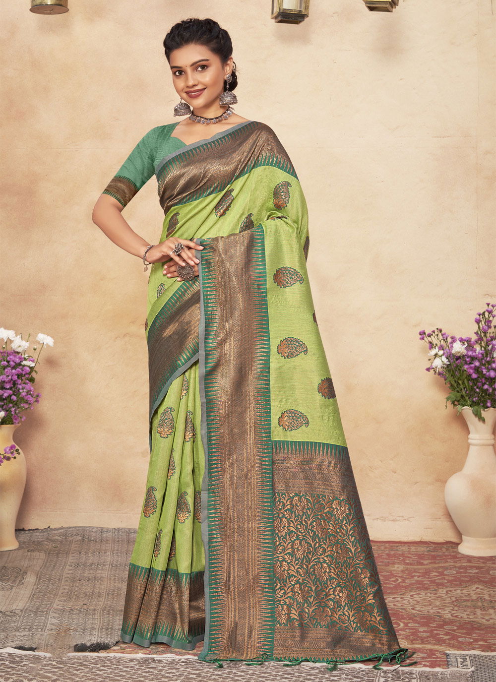 Sangam Mansi Silk Rich Pallu Exclusive Wear Wholesale Designer Sarees

